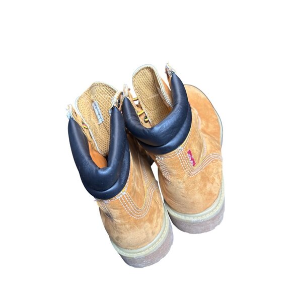 Levis Mens Tan & Black Lace-Up Ankle Boots Size 8 - Picture 6 of 10